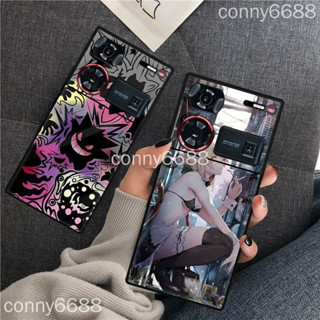 送鏡頭膜 努比亞Z70 Ultra 手機殼 Nubia z70ultra 玻璃殼訂製硬殼創意動漫卡通全包防摔 保護套