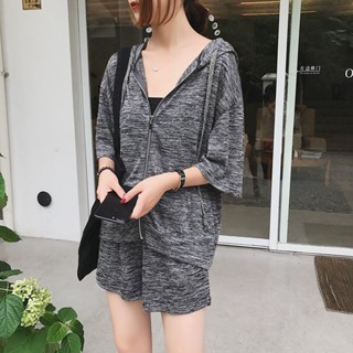 胖胖美依 大碼套裝 運動服 中尺碼兩件套 M-4XL套裝 胖夏季寬鬆大碼顯瘦短袖闊腿褲兩件套-5470.