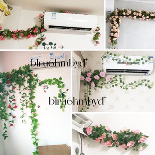 模擬玫瑰花藤絹花假花空調管道遮擋室內藤條裝飾花藤蔓塑膠花纏繞 模擬玫瑰花藤 模擬藤蔓纏繞 藤條轉飾品