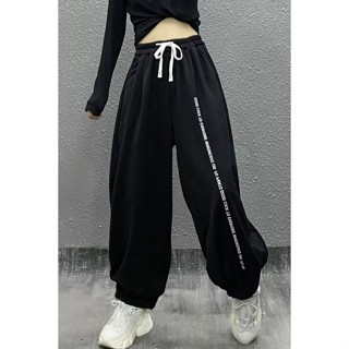 《現貨下單》嘻哈Jazz哈倫褲女夏季ins潮百搭含棉休閒褲寬鬆顯瘦束腳運動褲女褲燈籠褲長褲褲子
