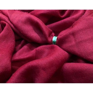 100% Pure Pashmina Cashmere 喀什米爾羊毛 手工圍巾 披肩 輕薄鑽石織紋-暗紅