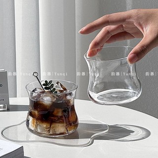 ins風玻璃杯 超薄巧巧杯 冷萃咖啡冰美式拿鐵杯 手衝咖啡杯冷飲
