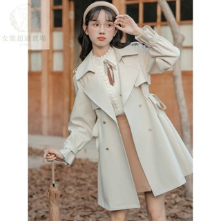<jf女裝>2025新款春鞦季英倫風韓版寬鬆大衣小個子法式氣質通懃風衣外套女
