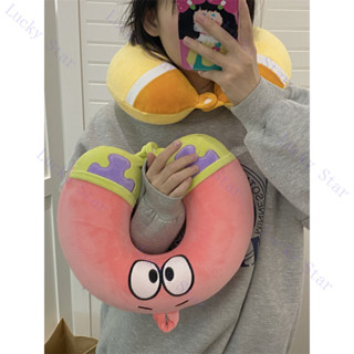 飛機枕 u形枕 旅行枕 旅行U型枕 午睡枕 護脖枕海綿寶寶可愛u型枕記憶棉可拆洗護頸枕護脖子旅行便攜午睡枕助眠