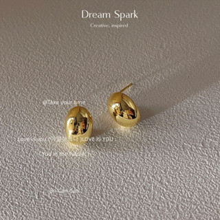 Dream Spark｜高階氣質百搭極簡迷你S925針14K豆豆耳環
