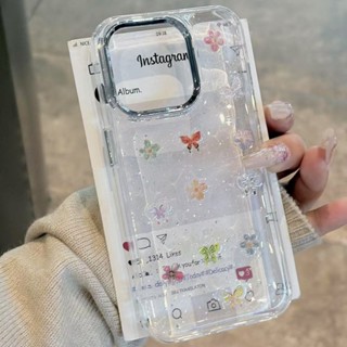 可愛的 3D 彩色花卉蝴蝶星環氧樹脂手機殼適用於 iPhone 16 15 14 13 11 12 Pro Max Pl