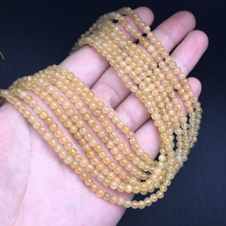 串珠天然金髮晶長鏈散珠 條珠 水晶圓珠子 DIY手鍊手串項鍊 飾品配件 手作材料 串珠材料 半成品