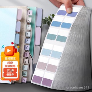 莫蘭迪學生分類書寫索引貼標籤貼紙便利貼彩色熒光貼書籤紙引索貼