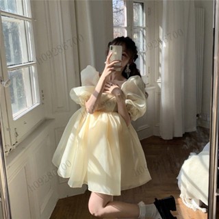 h09286700法式復古宮廷風僊女洋裝女氣質甜美生日派對小禮服歐根紗蓬蓬裙