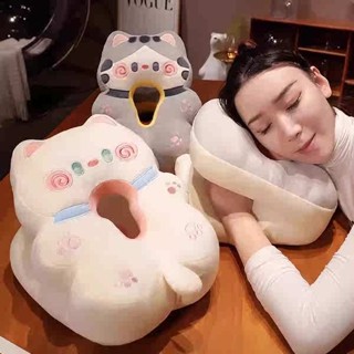 抱睡枕 午睡枕 趴睡枕 貓咪午睡枕辦公室午休神器小學生趴睡枕桌上抱枕女生趴枕睡覺枕頭