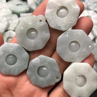 宏雲Hongyun-jf-(1pcs)- 玉器a貨翡翠玉石吊墜八卦玉石散件小配件翡翠緬甸玉廠家