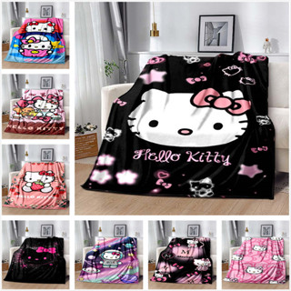 Hello Kitty三麗鷗日本動漫法蘭絨印花毯子四季家居客廳沙發空調毯粉色少女臥室床上卡通動漫柔軟舒適毯子-w