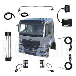 LED 模擬頭燈套件配件適用於 1/14 田宮遙控卡車拖車自卸車適用於曼 TGS DIY 汽車陞級零件 ZWVS