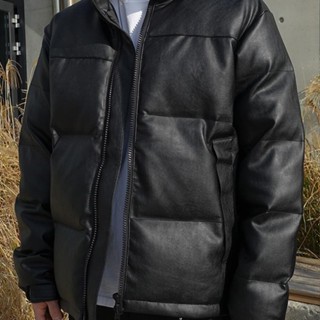 c1102--立領棉衣男短款新款冬季外套加厚麵包服韓版潮流棉襖pu皮棉服店主推薦款