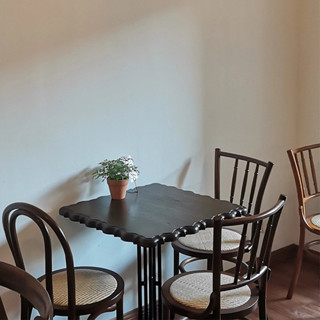 『JIGA』美式復古咖啡廳實木桌椅組合 烘焙甜品店西餐廳紅橡木桌子