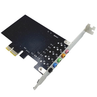 PCI-E 5.1音效卡電腦PCIE 5.1聲道3D音訊6通道3D遊戲音樂數字音效卡PCI 5.1通道24位