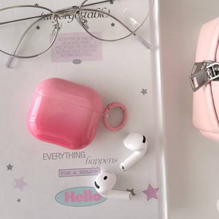 Ins可愛甜美漸變粉色軟殼適用於蘋果airpods 1 2 3 4 Rd Pro 2卡通蝴蝶結系列無線藍牙耳機收納盒適用