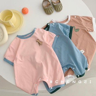 【9476人收藏】嬰兒衣服夏季短袖哈衣男童薄款連體衣爬服女寶寶外穿睡衣夏裝超萌