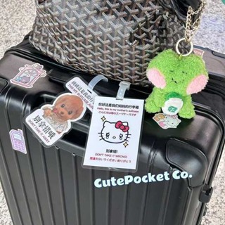 束帶 行李束帶 魔鬼氈束帶 hellokitty可愛行李箱標識牌i人戶外旅行拉桿箱防丟顯眼醒目吊牌