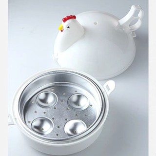 新品現貨微波爐專用蒸蛋器 多功能圓形煮蛋器 廚房迷你雞型蒸雞蛋蒸籠器皿20250423