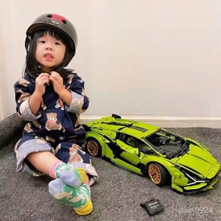 <優品>模型車 車模型 閤金車 汽車模型 小車 跑車 玩具車 藍寶堅尼相容樂高積木蘭博跑車機械組係列汽車成人模型高難度玩