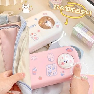 【新店特惠】現貨！超大容量 莫蘭迪簡約文具盒 小學生大容量雙層 鉛筆盒 卡通高顏值文具 收納盒
