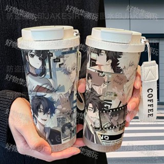 【免運】【高顏吸管杯】時光代理人周邊保溫杯不鏽鋼學生高顏值吸管雙飲大容量咖啡水杯隨行杯 咖啡 保溫瓶 水杯