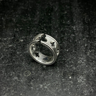 飾品 戒指 桃心 男士 鍍銀 指環 個性 嘻哈風 氣質 潮流 百搭 配飾