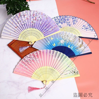 爆賣扇子古風兒童摺扇花旦中國風耐用送女學生舞蹈扇漢服隨身便攜折疊