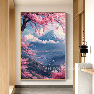 【臺灣現貨🔥可開發票】實木框畫 日本富士山 櫻花 唯美風景掛畫 日式餐廳料理店酒店玄關裝飾畫 茶室居酒屋壽司店壁畫 掛畫