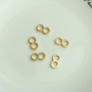 宏雲Hongyun-tl- （30pcs/份）- 14k包金8字閉口連線隔片 diy手工飾品配件 金色自製手鍊編繩材料