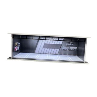[dolity1ao] 1/64 模型汽車展示櫃桌面裝飾展示櫃帶燈帶停車場