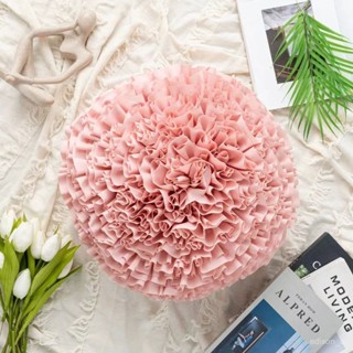 【新店特惠】【滿免運】輕奢ins風花朵抱枕套 網紅盤花沙髮靠枕床頭銀耳靠墊珊瑚汽車抱枕