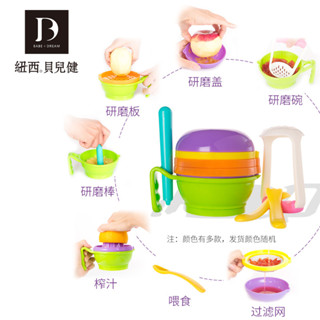 .萬人收藏寶寶輔食研磨器手動食物研磨碗料理手動搗泥切絲榨汁器水果輔食機水果機250427