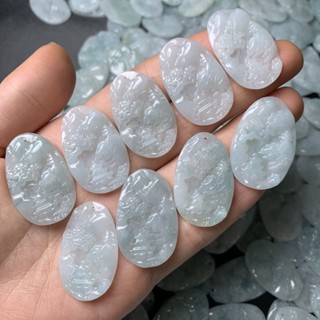 宏雲Hongyun-jf-(1pcs)- 天然緬甸玉翡翠吊墜A貨玉石掛墜配飾雕刻山水牌子玉器真玉佩