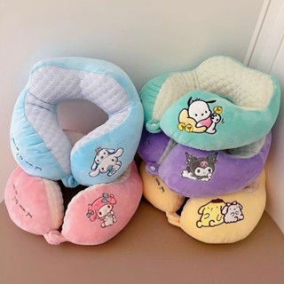 三麗鷗動漫卡通毛絨 My Melody Kuromi Cinnamoroll Hello Kitty U 型枕頸枕汽車旅