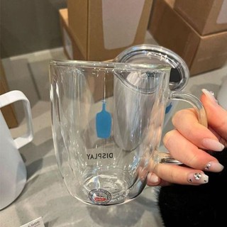 [噹天髮貨]藍瓶愛心真空耐熱雙層玻璃杯馬克杯咖啡杯