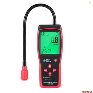 Casytw SMART SENSOR 手持式可燃氣體洩漏檢測儀天然氣洩漏測試儀便攜式可燃氣體濃度分析儀,帶溫度測試和聲