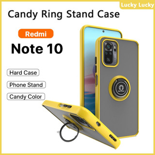 Redmi Note 10 手機殼 Note 10 Pro 9 Pro 9S 外殼硬質亞克力環支架外殼防震支架車載磁性支