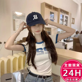 【梨卡】隔日到貨 女裝 上衣 背心 短袖 修身上衣 夏季短袖 復古背心 印花短袖 寬鬆上衣GA572【現貨24H】