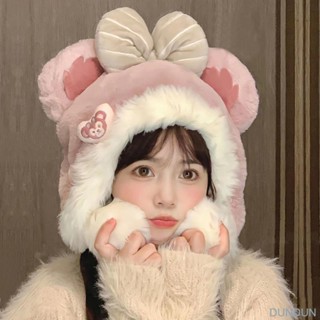 【臺出免運】雪麗玫可愛毛絨帽子女款秋冬季卡通甜美保暖防寒學生迪士尼護耳帽 保暖帽 防寒帽 護耳帽 冬天帽子 毛帽