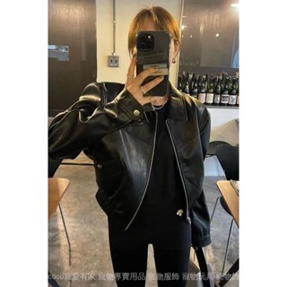 免運 臺灣出貨 【店鋪熱銷】美式復古機車pu皮衣外套女春秋季新款短款百搭潮流炸街夾克上衣限時下殺