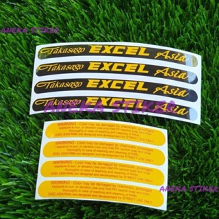 Hitam Takasago EXCEL ASIA 天鵝絨貼紙原版黑色黃色印刷