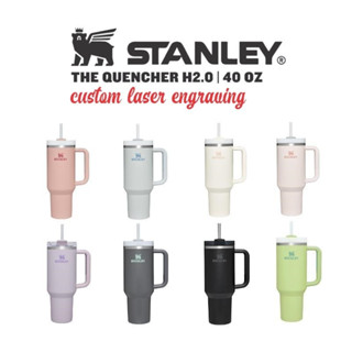 Stanley 40 盎司不銹鋼真空杯 quencher H2.0 瓶帶吸管便攜式旅行熱咖啡杯