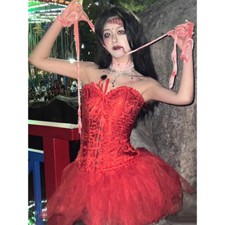 藤原次元屋鬼新娘網紅萬聖節Cosplay服裝女性感顯瘦tutu裙套裝酒吧派對蹦迪