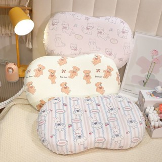 pillow 枕頭 舒服 護頸 助睡眠 卡通貓肚枕記憶棉慢回彈枕頭單人護頸枕宿舍學生兒童可拆洗單枕套 4/22