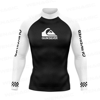 #QUIKSILVER衝浪服男泳衣長袖防曬速乾緊身衣水母衣潛水服潛浮泳裝#
