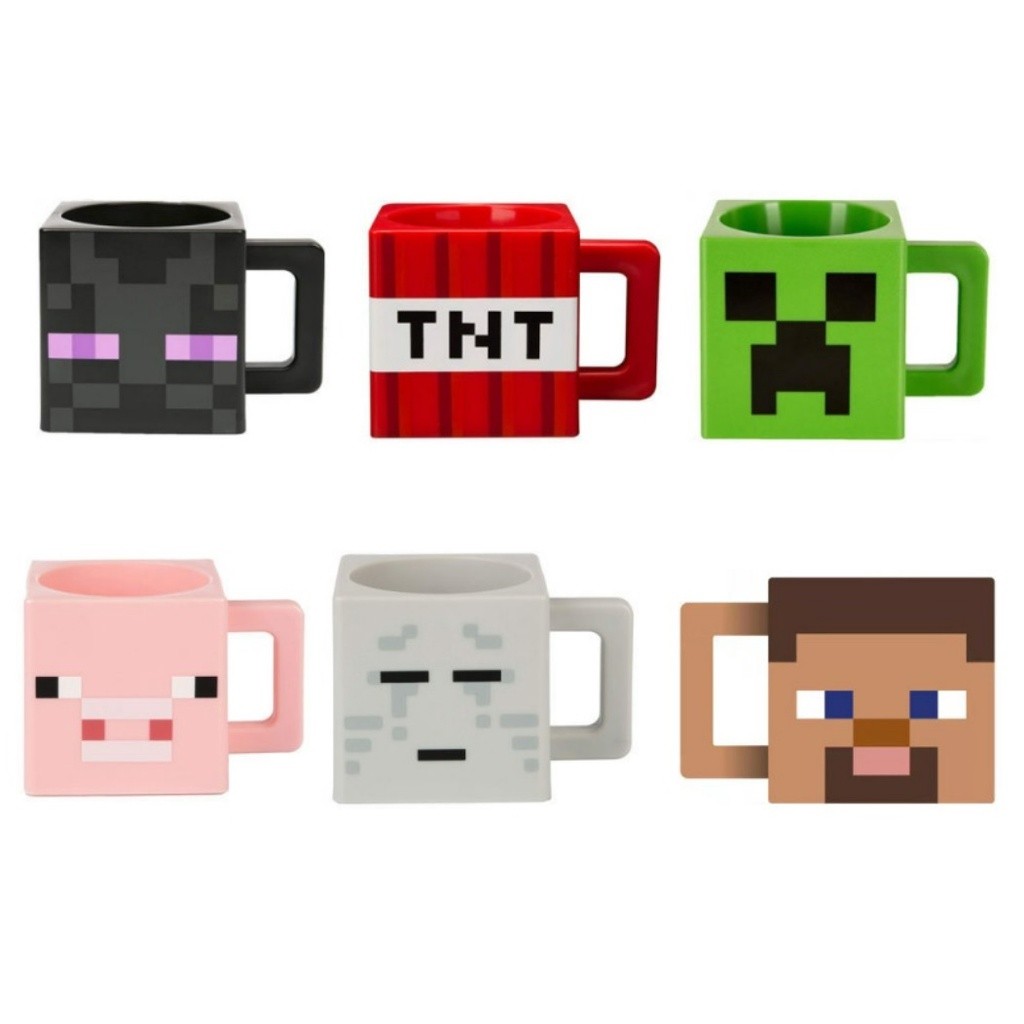 【台灣出貨】Minecraft 麥塊 我的世界第三方周邊杯子 苦力怕 終界使者 TNT 史蒂夫 小豬 塑膠杯