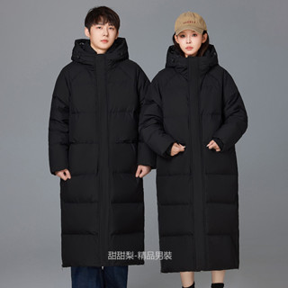 【高品質升級面料】90%白鴨絨韓國男生中長款羽絨服外套女生情侶外套過膝長款羽絨服零下-20°保暖禦寒防風防潑水外套大衣