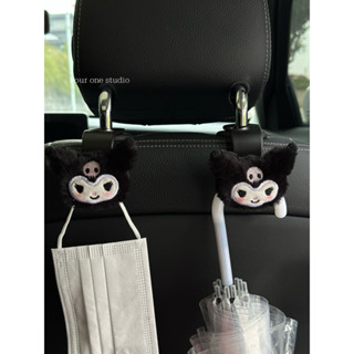 精品可愛卡通汽車掛鉤汽車座椅多功能收納後排置物架女生車內用品裝飾小物件交車必買特斯拉賓士寶馬奧迪